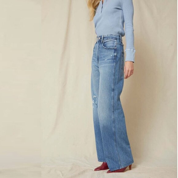 AMO Frida Wide Leg Jeans Back to Life Wash 27 EUC - Picture 6 of 15